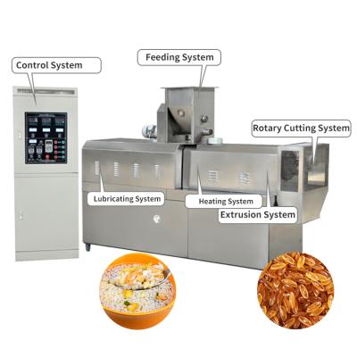 China Food Industry Machinery Twin Screw Extruder Rice Kernel Machine Enriched Artificial Rice Production Making Machine for sale