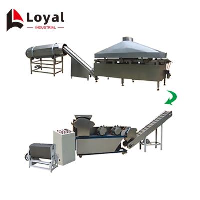 China SS304 Energy Saving Fried Chips Machines Made In China Industrial Stainless Steel Fried Wheat Flour Snacks Processing Line for sale