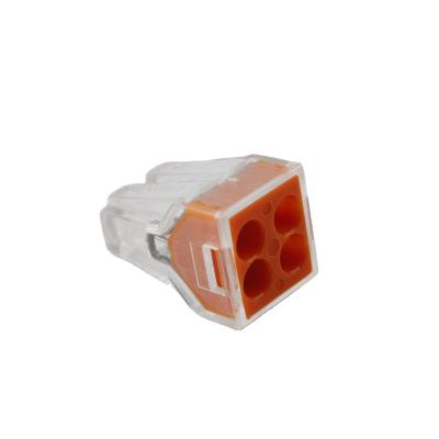 China PA66 / PC Fast Cable Connectors Splicing Wiring Connector Flattening Terminal Block For House Connecting for sale