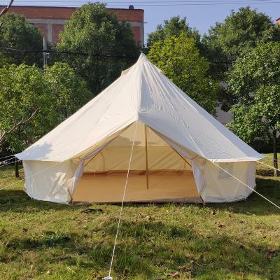 China New Design Canvas Bell Tent Luxury Outdoor 6m Outdoor Travel UV-Resistant 3m 4m 5m Hiking Camping Four Season Tent >3000mm for sale