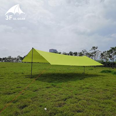 China Outdoor Travel Hiking Camping 3F Silver 15D Ultralight Water Resistant Hammock Fly Tent Tarp Camp Shelter Waterproof Camping Tent for sale