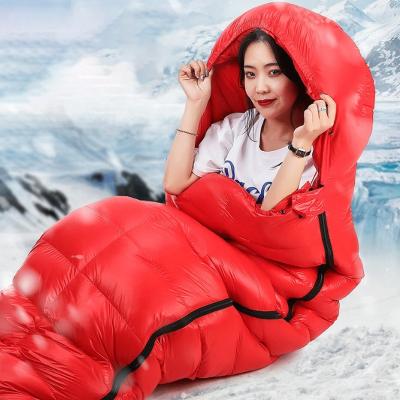 China Portable Warm 400T Winter Ultralight Military Camping Down Bag, Duck Down And Goose Down Sleeping Envelope Sleeping Bag for sale