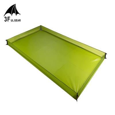 China Lightweight 3F 15D coated 210T silicon polyester bathtub footprint super lightweight fabric outdoor camping tarp tent for sale