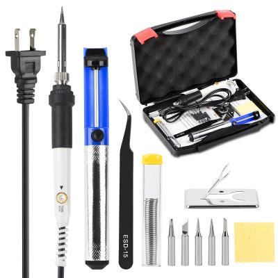 中国 Machine Repair Shops JCD 908 Iron Set 110v 220v 60w Tin Tool Welding Welding Wood Burning Kit With 5pcs Welding Tips 販売のため