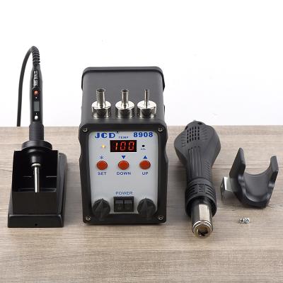 中国 Machinery Repairs Workshop JCD 8908 2 IN 1 Soldering Station SMD BGA Rework LED Digital 750W Air Gun Repair Hot Soldering Tools 販売のため