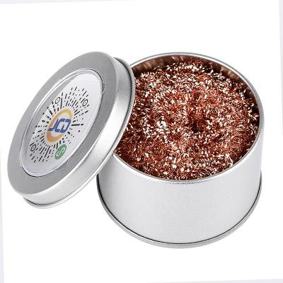 China Dirt Clean Box Solder Cleaner JCD Solder Iron Tip Mesh Filter Nozzle Copper Wiring Cleaner Solder Cleaning Ball for sale