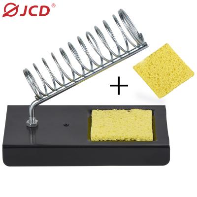 China Household JCD Electric Soldering Iron Stand Holder Metal Pads Clean Welding Generic High Temperature Sponge Station Support Soldering Iron for sale