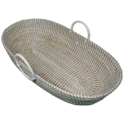 China Traditional Other Baby Supplies and Products Sea Grass Basket Moses Vietnamese Metal Rattan Baskets Baby Supply Vegetable Plankton Basket for sale