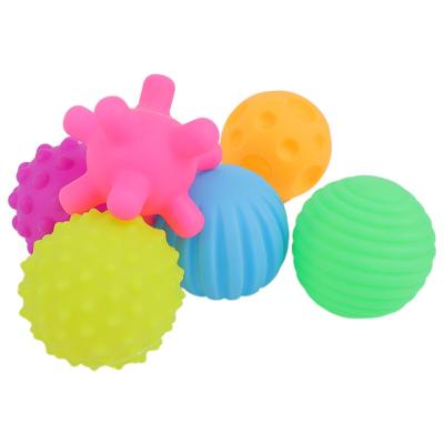 China Soft Silicone Tactile Sensing Toys Hand Grip Toy Balls Soft Silicone Toys Ball BB Ball Silicon Baby Tactile Sensing Toys (6 Sets) for sale