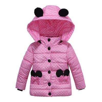 China Custom Made 100% Polyester Amazon Fashion Quality New Girls Padded Print Warm Jacket Kids Winter Jacket for sale