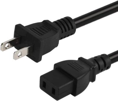 China Residential/General Purpose NEMA 1-15P to IEC 320 C9 Power Cord, IEC C9 to NEMA 1-15P Power Cable, SJTW 16AWG 2C USA 2-Prong Male to IEC C9 Cord for sale