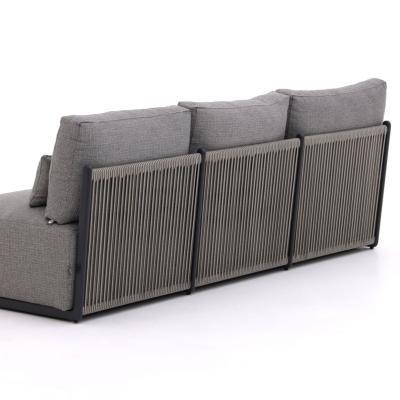 China 1.banana leaf gray wicker with cushion Modern Luxury Patio Patio Outdoor Resort Gray Outdoor Furniture Set For Resort Made in China for sale