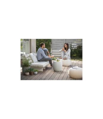 China 1.banana leaf gray wicker with 2022 season Uland modern footstool cushion Ottoman Sofa For Home Patio Furniture for sale