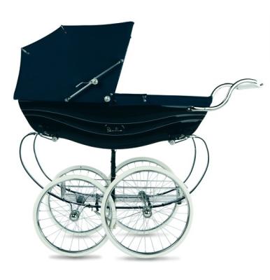 China New Silver Cross Balmoral Hand-Crafted Pram Stroller - Navy & Pink with full complete accessories and 5 years warranty for sale