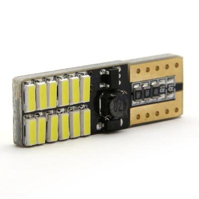 China Auto Lighting Systems Automobile Led Decoding Width Indicator T10 4014 License Plate 24smd Constant Current Lamp 12 / 2 T10 4014 24 for sale