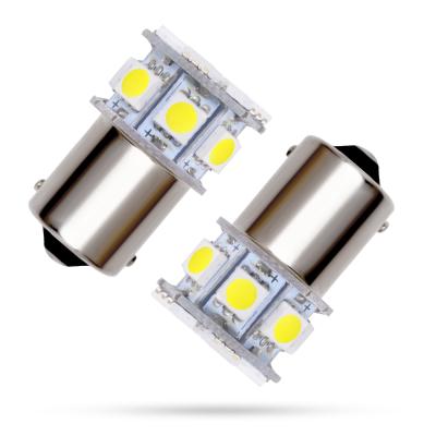 China 5050 Auto Lighting Systems 13 Car 2pcs LED 1156 P21W BA15S Yellow Reverse Rotation Automobile Lights Vehicle Signal Artificial Light Bu White Universal for sale