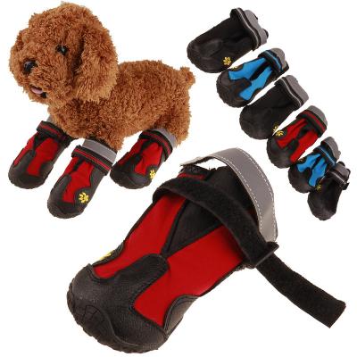 China Factory Sustainable 4pcs/set Wholesale Waterproof Rubber Dog Shoes For Dogs for sale