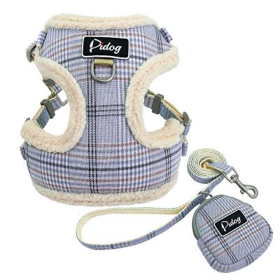 China Dog Harness And Leash Set Belt Soft Bag Padded Cute Adjustable Pet Leash for sale