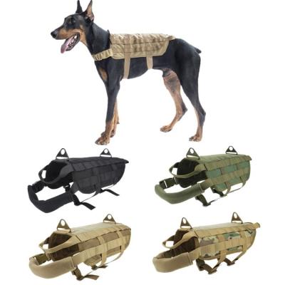 China Front Clip Law Enforcement Working Detachable Military Tactical Dog Harness Vest Durable Dog Vest for Small Large Dogs for sale