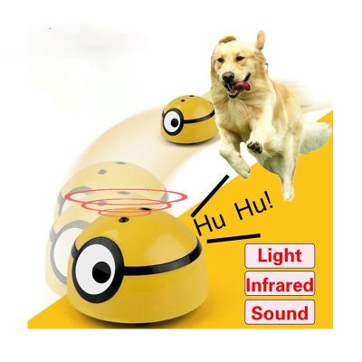 China Sustainable Cute Dog Cat Pet Plush Toys Ball Toy With Remote Control Yellow for sale