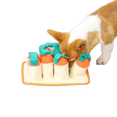 China Wholesale Stocked Carrot Dog Sniffing Mat,Puzzle Sniffing Dog Snuff Mat Toy Training Interactive Toy for sale