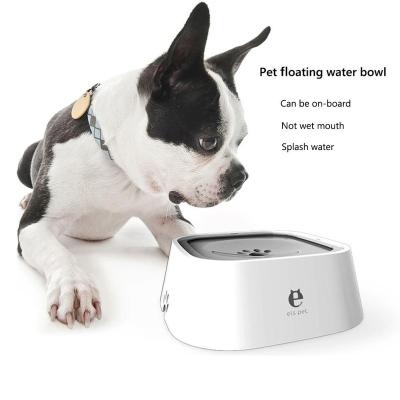 China Non-automatic Dog Drinking Water Bowl 1.5L Non-wetting Mouth Cat Bowl Without Spill Drinking Water Dispenser ABS Plastic Floating Dog Bowl for sale