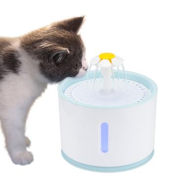 China Automatic 2.4L USB Charging Automatic LED Dog And Cat Drinking Station for sale