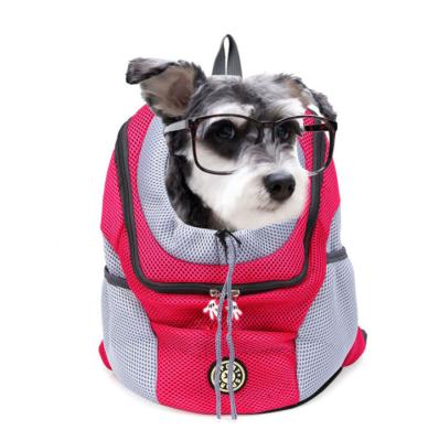 China Hot Sale Breathable Mesh Portable Nylon Travel Pet Backpack Dog Carrier Bag for sale