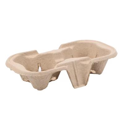 China Recycled Materials Customized Paper Cup Rack 2/4/6 Cup Rack Coffee Paper Cup Holder Tray for sale