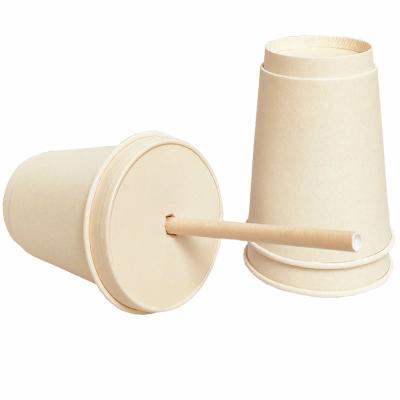 China Biodegradable Bagasse Cups Sugarcabe Disposable Bagasse Paper Pulp Disposable Coffee Cup for sale