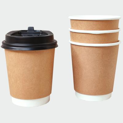 China 8oz 12oz 16oz Disposable Disposable Double Wall Customized Eco - Friendly Craft Paper Coffee Cup for sale