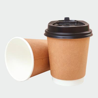 China High Quality Disposable Double Wall Paper Cup Craft Coffee Takeaway Paper Cup for sale