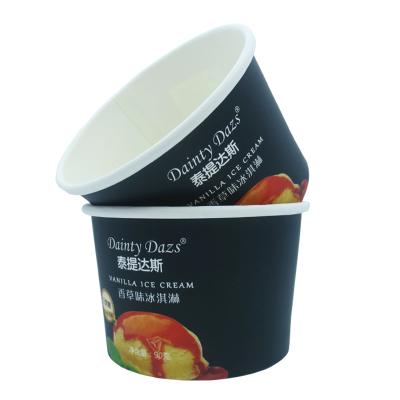 China Ice Cream Pla Paper Cup Disposable Paper Soup Bowl With Lid Paper Hot Soup Bowl for sale