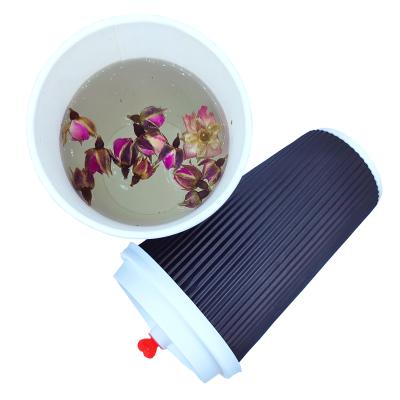 China Disposable Ripple Wallpaper Coffee Cup Heat Proof Coffee Extra Thick Paper Cup for sale