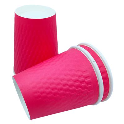 China New Design Disposable Disposable Paper Cup Embossed Double Bubble Custom Paper Cup for sale