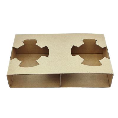 China Materials Carrier Food Tray Takeaway Paper Cup Holder Coffee Biodegradable Corrugated Paper Cup Holder for sale