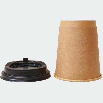 China Disposable Wholesale Price Can Be Customized With Lid Beverage Cup Cavity Insulated Kraft Paper Cup for sale