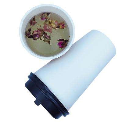 China Disposable Catering Biodegradable Single Wall Paper Coffee Cup With Lid And Sleeve for sale