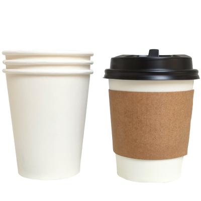 China Customized 8oz 12oz 16oz Disposable Printing Coffee Single Wall Paper Cup With Lids for sale