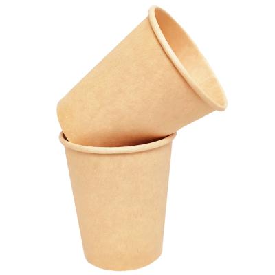 China Customized Disposable Single Wall Paper Cup Packaging Biodegradable Paper Coffee Cup for sale