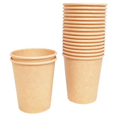 China Customized Disposable Biodegradable Single Wall Paper Cup Wrapping Paper Coffee Cup for sale