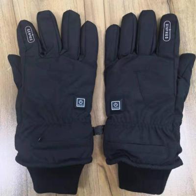 China Fabric Waterproof Rechargeable Electric Heated Gloves Battery Powered Heating Gloves for Men and Women Thermal Windproof Gloves for Outdoor Winter for sale