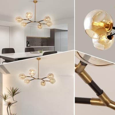 China Luxury Bean Ceiling Modern Glass Pendant Lamps Magic Modern Pendant Lamp Glass Ball Chandeliers Decor Lighting Fixtures for sale