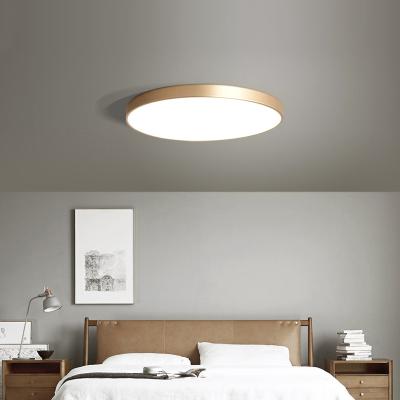 China Surface Mounted All Copper Indoor 220v Ceiling Lighting Round Modern Super Slim Led Ceiling Lamp For Kids Bedroom Kitchen for sale