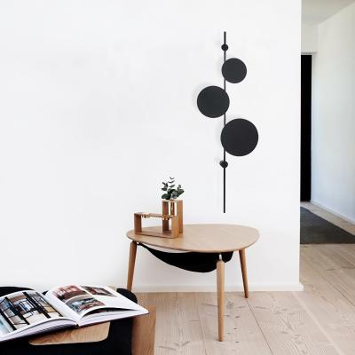 China Modern Modern Design Led Bedside Wall Light Living Room Sofa Circle Wall Lamp Black White Wall Lamp for sale