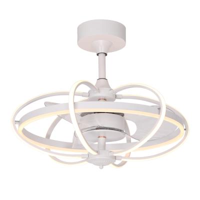 China Modern Modern Indoor Single Fan Light Control LED Ceiling Fan With Light For Living Room for sale