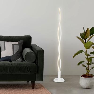 China Modern Simple Minimalist Living Room Floor Lamp Light Luxury Art Led Headless Line Minimalist Spiral Lamp Ins Style Vertical Floor Lamp for sale