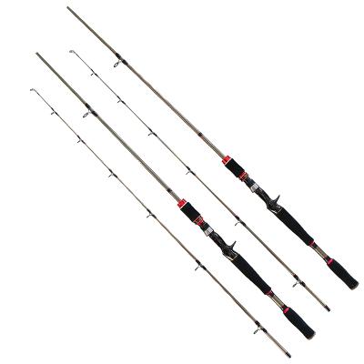 China 24 Ton Carbon 1.83m/2.13m/2.44m/2.74m 2 Section MH Action Baitcasting Fishing Rod for sale