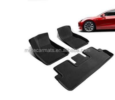 China Business / Luxury Wholesale Car Strip Factory Price Rubber Floor Mats All Weather Floor Mats For Tesla Model 3 for sale