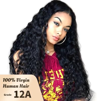 China Natural Lace Front Human Hair Brazilian Kinky Curly Wave Virgin Wig Water Wave Lace Front Wigs Wholesale HD Full Body for sale